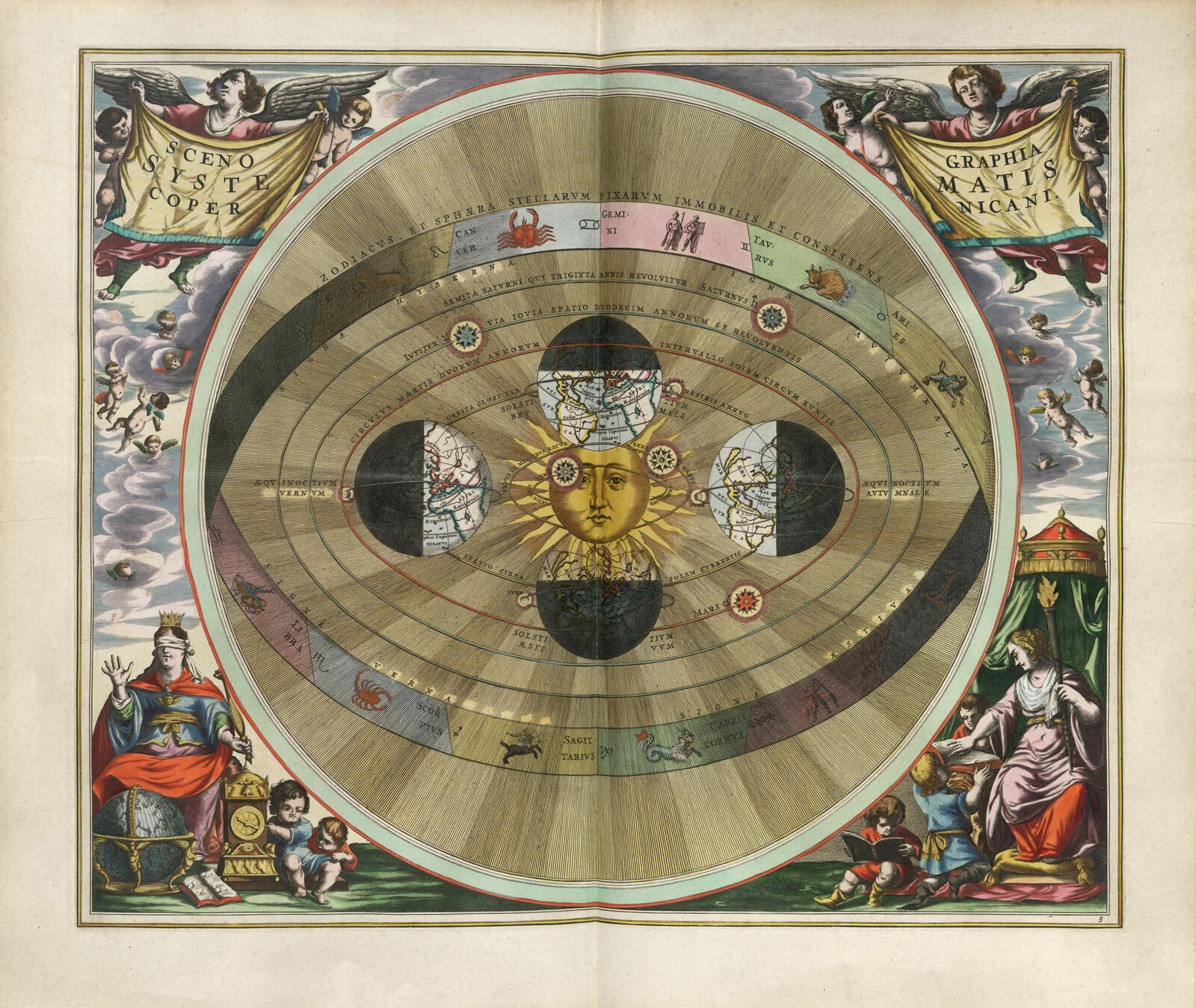 Engraving of an astronomer at work